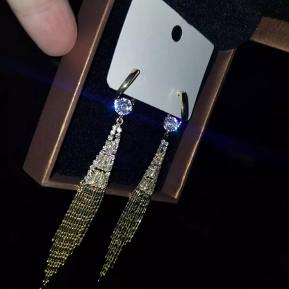 Pendientes de Cascada Golden Luxury